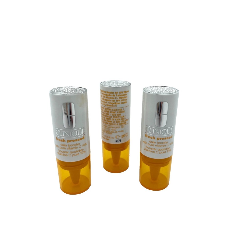 Clinique Fresh Pressed Daily Booster Pure Vitamin C 10% 0.29 Fl oz. / 8.5ml x 3